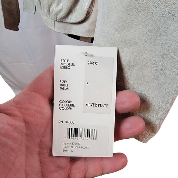 ✨ Bernardo Collection Pearl Leather Jacket – New w/ Tags – Small ✨ - Picture 7 of 11